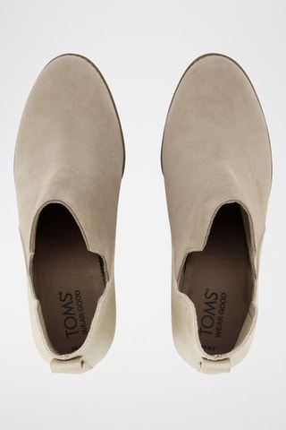 Bottines compensées en nubuck Gwen - Beige