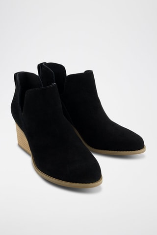 Bottines compensées en nubuck Gwen - Noir