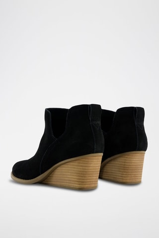 Bottines compensées en nubuck Gwen - Noir