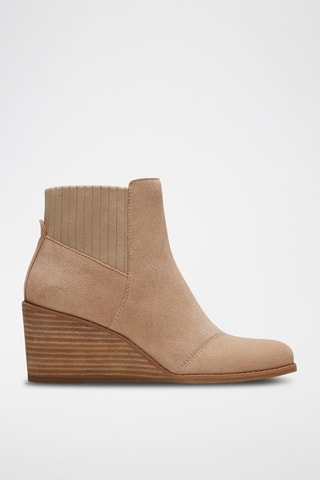 Bottines compensées en nubuck Sadie - Beige
