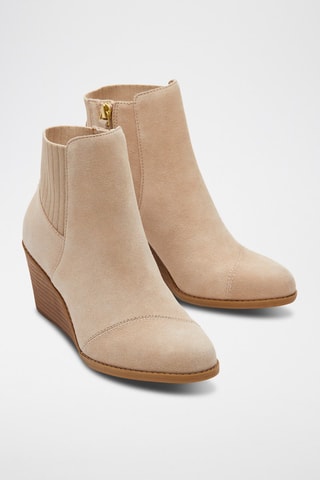 Bottines compensées en nubuck Sadie - Beige