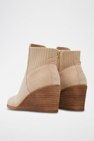 Bottines compensées en nubuck Sadie - Beige