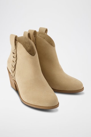 Bottines en nubuck Constance - Beige