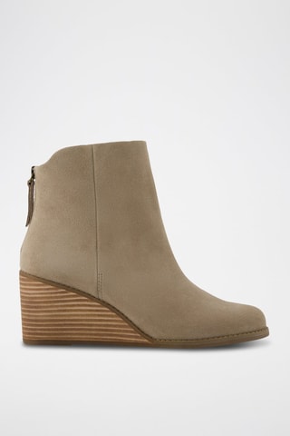 Bottines compensées en nubuck Casey - Beige