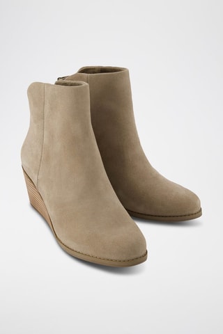 Bottines compensées en nubuck Casey - Beige