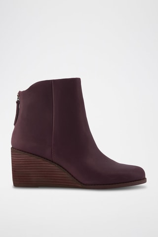 Bottines compensées en cuir Casey - Violet