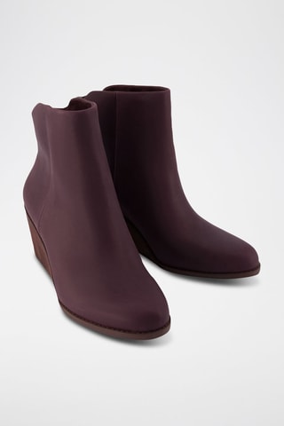Bottines compensées en cuir Casey - Violet