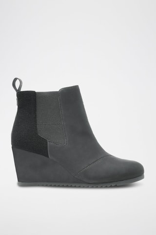Bottines Chelsea compensées en cuir Bailey - Gris foncé