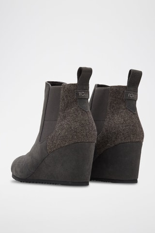 Bottines Chelsea compensées en cuir Bailey - Gris foncé