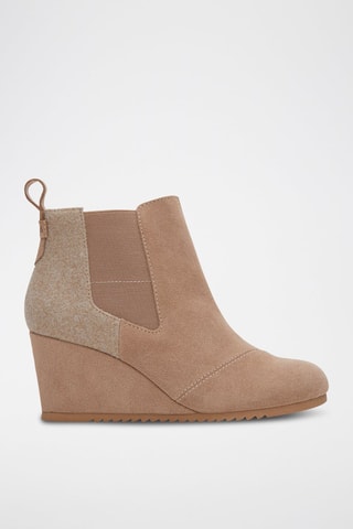 Bottines Chelsea compensées en cuir Bailey - Taupe