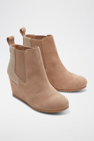 Bottines Chelsea compensées en cuir Bailey - Taupe