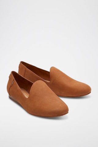 Slippers en cuir Darcy - Marron