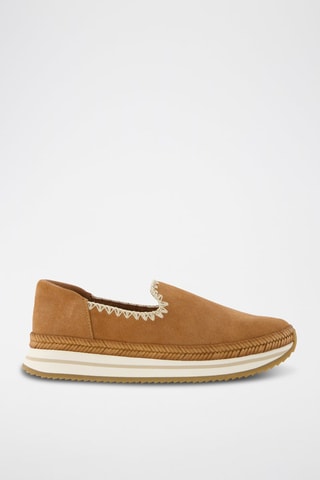 Slip-on plateformes en nubuck Jocelyn - Marron clair