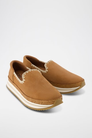 Slip-on plateformes en nubuck Jocelyn - Marron clair