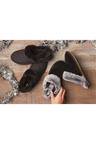 Chaussons fourrés Oslo - Noir