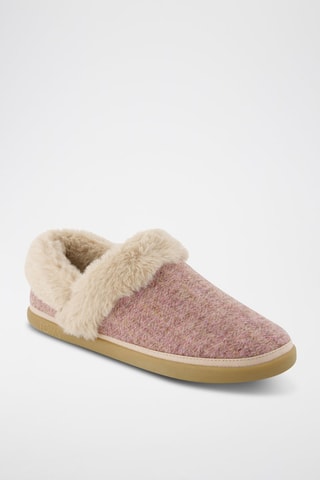 Chaussons fourrés Oslo - Rose poudré