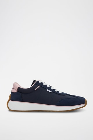Baskets en cuir Wyndon - Bleu marine
