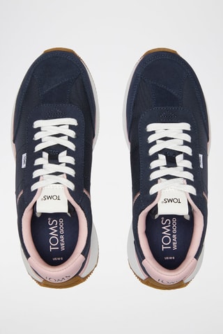 Baskets en cuir Wyndon - Bleu marine