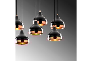 Suspension Yildo - Noir et doré - 7 x 40 W