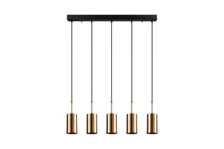 Candeeiro suspenso Dourado e preto