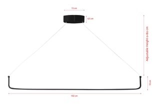 Suspension LED Tadpole - Noir - 60 W