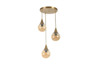 Candeeiro suspenso - Dourado - 3 x 60 W
