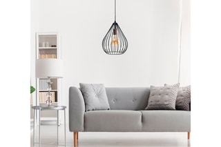 Candeeiro suspenso - Preto e dourado-rosa - 45-60 W