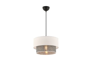Candeeiro suspenso Echo - Branco e cinzento - 45-60 W
