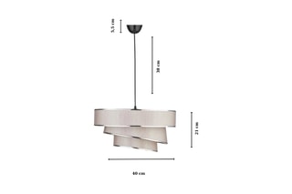Candeeiro suspenso KS - Creme - 40 W