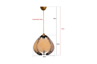 Candeeiro suspenso YL224 - Bege - 60 W