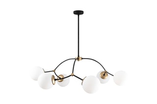 Suspension Kromozom - Noir et blanc - 6 x 60 W