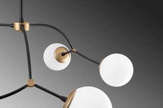 Suspension Kromozom - Noir et blanc - 6 x 60 W