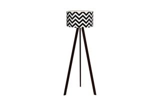 Candeeiro de pé - Branco e preto - 60 W