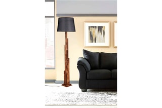 Lampadaire Pramit - Naturel et anthracite - 60 W - 175 cm