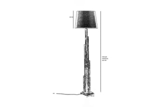 Lampadaire Pramit - Naturel et anthracite - 60 W - 175 cm