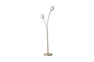 Lampadaire Rose - Doré et blanc - 2 x 60 W - 165 cm