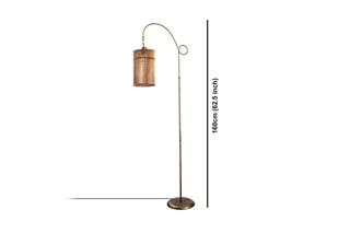 Candeeiro de pé em bambu Cylinder Floor - Dourado
