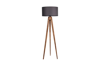Lampadaire Tripod - Naturel et gris - 60 W - 153 cm