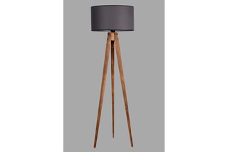 Lampadaire Tripod - Naturel et gris - 60 W - 153 cm