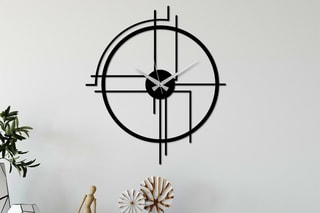 Relógio Minimal - 49 x 43 cm - Preto