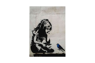 Quadro "Jeune fille à l'oiseau bleu" Banksy