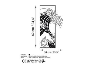 Decoração de parede - 34 x 62 cm -
