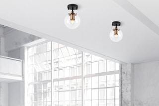 Candeeiro de teto Atmaca - Preto e branco - 15 W