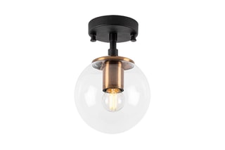 Candeeiro de teto Atmaca - Preto e branco - 15 W