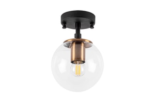Candeeiro de teto Atmaca - Preto e branco - 15 W