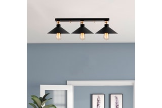 Candeeiro de teto Berceste - Preto - 3 x 100 W