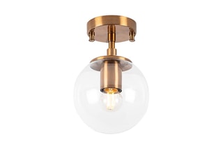 Candeeiro de teto Atmaca - Dourado e transparente