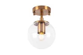 Candeeiro de teto Atmaca - Dourado e transparente