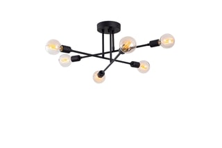 Candeeiro suspenso Flower Preto