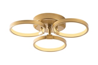 Candeeiro de teto LED Halka -  Dourado - 18 W